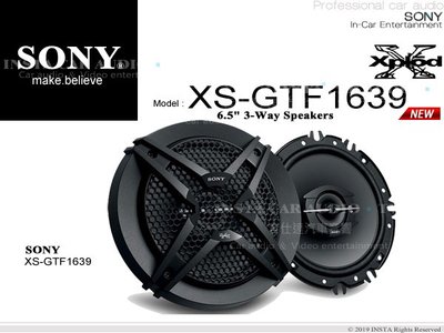音仕達汽車音響 SONY【XS-GTF1639】6.5 / 6吋三音路同軸喇叭 六吋半 六吋 3音路 公司貨 270W