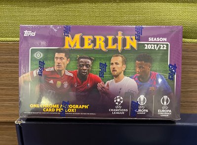 現貨 2021-22 Topps Chrome Merlin UEFA Champions League Soccer Hobby Box