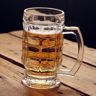 下殺 熱賣中#玻璃啤酒杯帶把家用扎啤杯創意個性耐熱玻璃有手柄精釀啤酒杯2只#密封罐#水杯#酒杯
