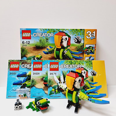 [ 三集 ] 積木 LEGO 樂高 31031 雨林動物 含說明書 外盒 二手品 H8