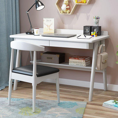 全實木書桌簡約寫字桌辦公桌家用臥室中小學生學習桌子~特價