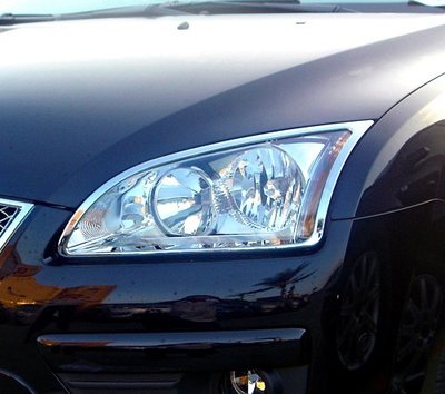 圓夢工廠 Ford 福特 Focus 2005~2008 改裝 鍍鉻銀 車燈框 前燈框 後燈框 飾貼