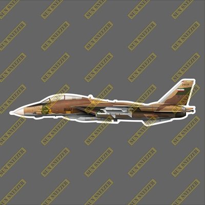 伊朗空軍 F-14 雄貓 36079 樹葉塗裝 擬真軍機貼紙 尺寸長165 mm