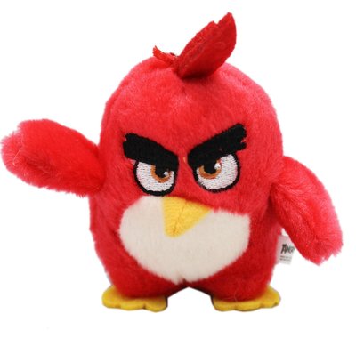 【卡漫迷】 憤怒鳥 紅鳥 9cm 吊飾 ㊣版 Angry Birds 絨毛 娃娃 裝飾 玩偶 附珠鍊 掛飾
