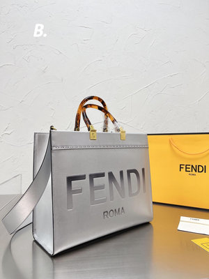 新款熱銷 FENDI Sunshine Shopper 陽光托特包 側背包 手提單肩包 托特包 35*31公分 明星大牌同款
