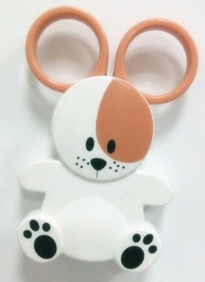 日本製 迷你磁鐵剪刀 可當小寶寶食物剪 食物剪刀~小狗