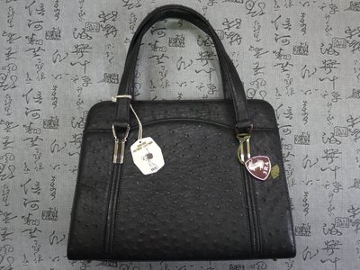 JRA KKLK 雙認證 日本製高級鴕鳥皮手提包