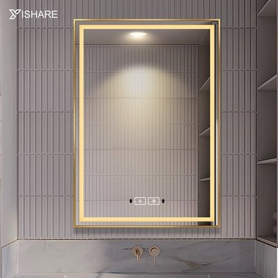 【熱賣精選】 Yishare 鋁合金框智能浴室鏡家用壁掛衛生間led帶燈防霧鏡衛浴鏡