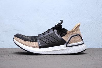Adidas Ultra Boost 19 編織 透氣 黑棕 卡其 休閒運動慢跑鞋 男鞋 F35241