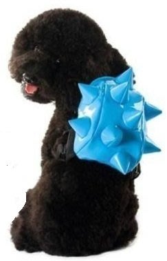 新奇 AW PET 刺蝟造型 狗背包 自背包 胸背帶 胸背衣 後背包（M號）小型犬，自己東西自己背 250元