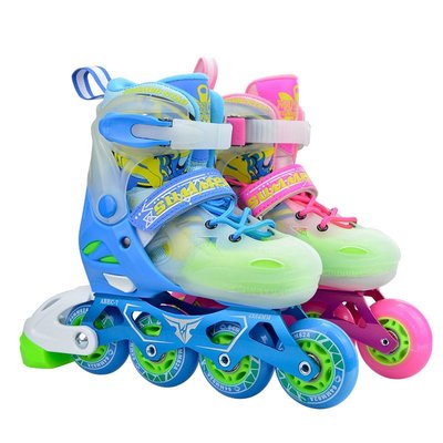 現貨溜冰鞋直排輪鞋兒童溜冰鞋輪滑鞋全套裝3-5-6-8-10歲輪滑鞋滑冰旱冰鞋男女初學者