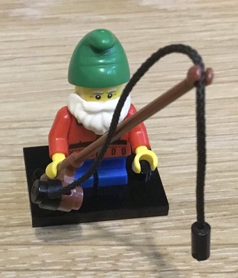 二手樂高, LEGO 人偶包 8804 第4代1號 聖誕老人 釣竿