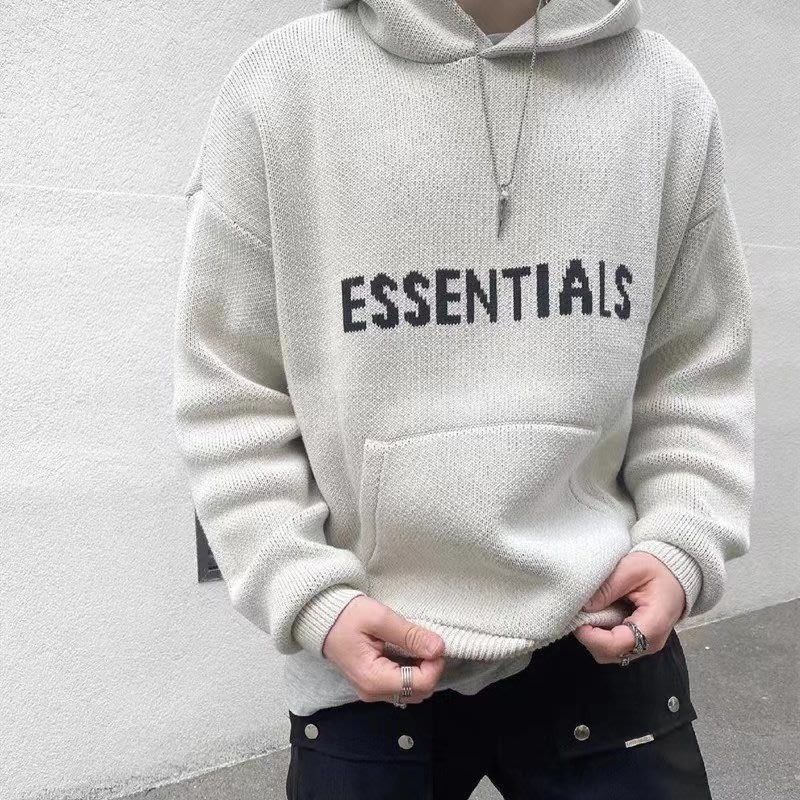 21SS FEAR OF GOD FOG ESSENTIALS Knit Hoodie 針織衫長袖連帽毛衣外套