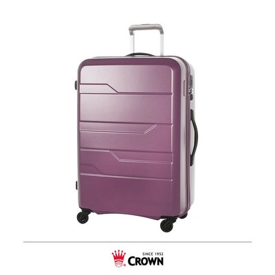 【趣買Cheaper】CROWN C-FN198 光之耀拉桿箱 25吋行李箱-珍珠粉