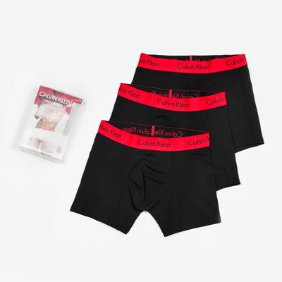 【熱賣精選】美國Calvin Klein 3條裝CK男棉平角內褲禮盒送人透氣凱文克萊內衣