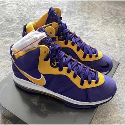 【正品】Nike Lebron 8 “Lakers” 紫金 湖人 詹姆斯 籃球 DC8380-500潮鞋