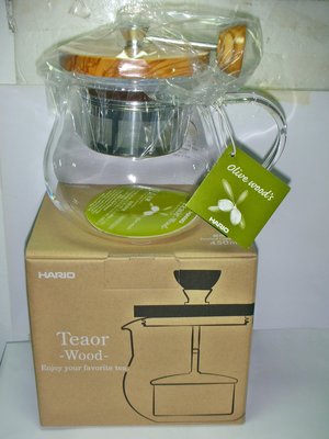 aaL皮商.全新附盒日本製HARIO橄欖木濾壓茶壺!--提供給需要的人!/6廚上/-P