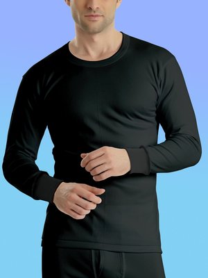 【PROMAN 豪門】彩色黑.灰厚暖棉毛圓領衫-750A MIT台灣製