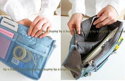 ZF BOX 新款韓國加厚手提多功能收納包 法蒂希內膽包中包, 雙拉鍊袋中袋 媽咪分隔包