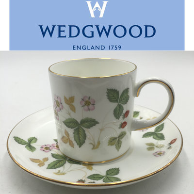 【皮老闆二店】二手真品  WEDGWOOD 瓷器 咖啡杯 下午茶杯組 野莓草莓 盤子 紅301