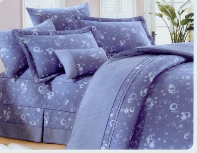 Roberto諾貝達 • R7108藍【雙人薄床罩+枕頭套3件組】.另有加大尺寸可訂做 雅的寢具 板橋店