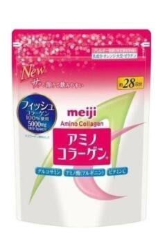 日本明治 膠原 蛋 白粉 粉色 28日 最新改款包裝