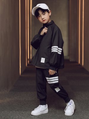 NEXT KISS男童秋裝套裝2022新款兒童運動兩件套中大童韓版時尚潮