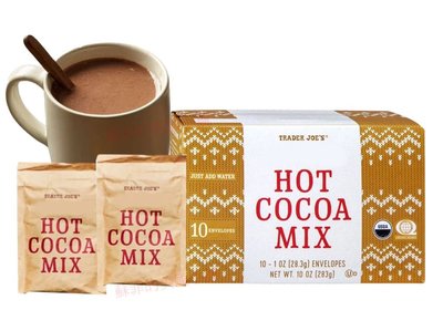 【蘇菲的美國小舖】美國超市 Trader Joe’s Hot Cocoa 熱可可粉 沖泡式飲品 10包入 即溶巧克力粉