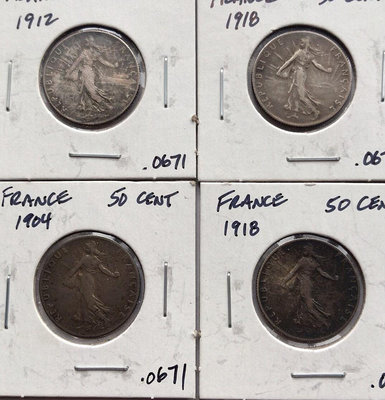 法國50分銀幣1918年