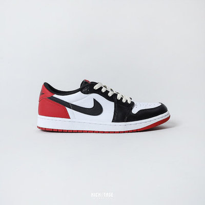 AIR JORDAN 1 LOW OG BLACK TOE 黑頭 白黑紅芝加哥低筒休閒鞋【CZ0790-106】AJ1