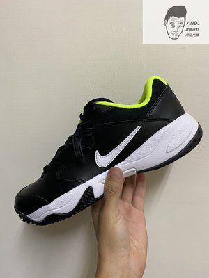 【AND.】NIKE COURT LITE 2 黑白 螢光 網球鞋 運動 皮革 耐磨 男鞋 AR8836-009