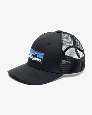 R'全新 PATAGONIA P-6 logo trucker cap hat  黑 棒球帽 網帽 38017