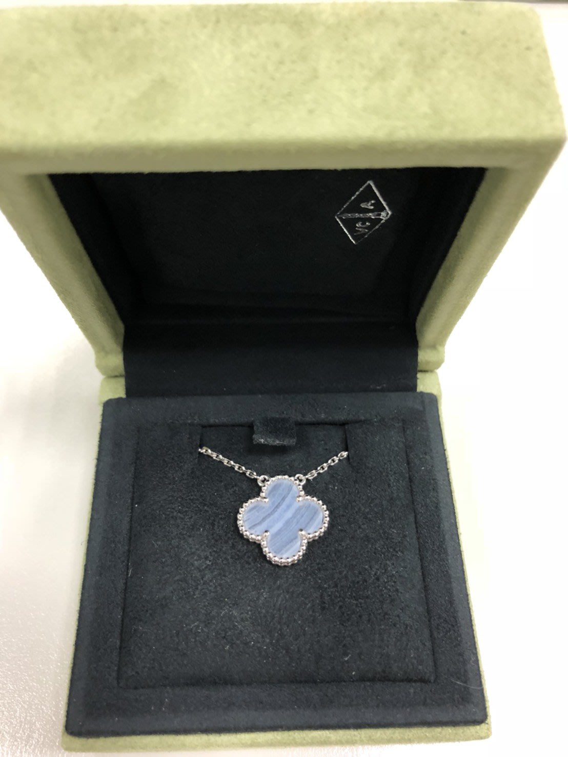 Van Cleef Arpels Vintage Alhambra藍玉髓幸運草項鍊 Yahoo奇摩拍賣