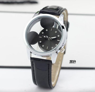 外貿熱銷禮品錶/米老鼠創意手錶/卡通鏤空皮帶石英手錶/廠家直銷米奇學生錶 創意禮品