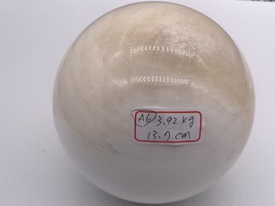 1205天然千年老硨磲球特大頂級硨磲球3.92公斤無修補黃岩島硨磲原礦切製