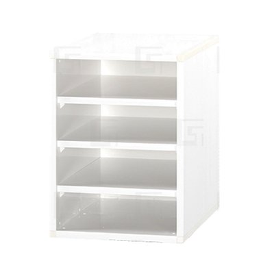 【在地人傢俱】20 環保塑鋼系列-白色1尺B4四層資料櫃/收納櫃/置物櫃 GT178-02