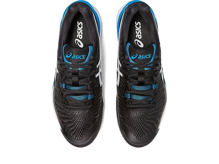【曼森體育】ASICS 亞瑟士 男 網球鞋 GEL-RESOLUTION 9 CLAY 黑藍配色