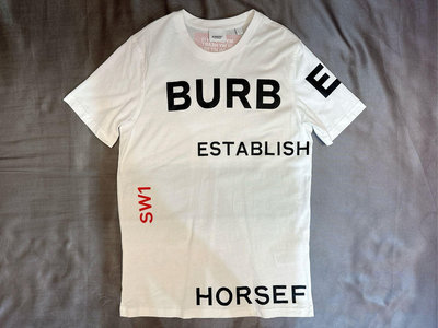 （已售出）Burberry Horseferry Print Cotton T-shirt 環形LOGO 白色 短袖T恤 上衣