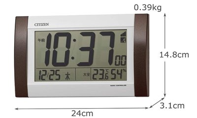 16813c 日本進口 限量品 真品 星辰 CITIZEN 鬧鐘 可壁掛 溫度計時鐘LED畫面夜燈電波時鐘送禮禮品