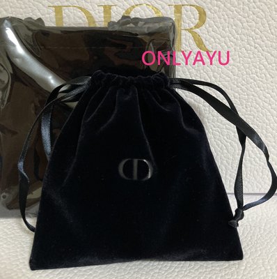 Dior專賣 迪奧 CD 黑色絨布收納袋 / 化妝包 / 各式氣墊 粉餅收納袋 / 束口袋