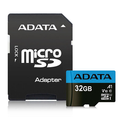 (原廠終保) ADATA 威剛 microSDHC A1 V10 32GB 記憶卡 附轉卡 AUSDH32GUICL10A1-RA1