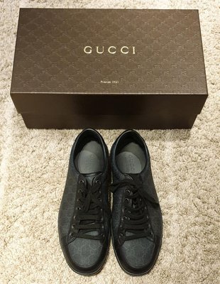 【歐洲巴黎帶回】Gucci 經典款 logo壓紋 休閒男鞋 球鞋 鞋盒 紙袋 都會附上