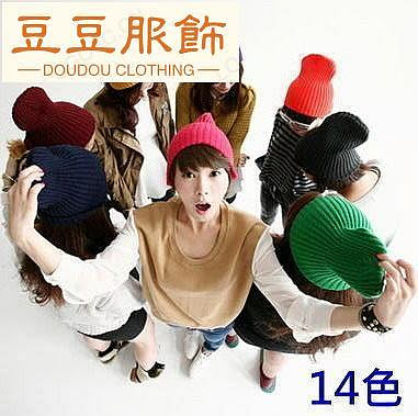 日本 韓國  超火紅款 精靈系 螢光 彩色 糖果色 針織線條 毛線帽 K9-豆豆服飾