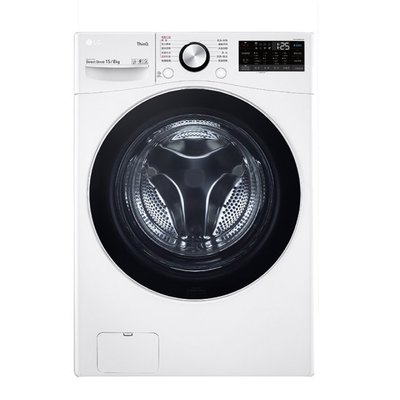 LG 樂金 15公斤 WiFi 蒸洗脫烘滾筒洗衣機 冰磁白 WD-S15TBD