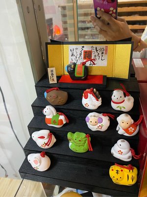 美家園日本生活館 日本製 藥師窯12生肖 擺飾組 陶瓷製
