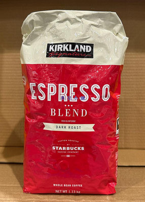 美兒小舖COSTCO好市多代購～KIRKLAND 義式深度烘培咖啡豆(1.13Kg/包)可代磨成咖啡粉