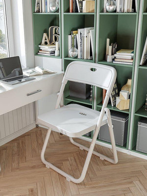 家用折疊椅子便攜簡約塑料折疊凳子靠背電腦辦公椅培訓~特價
