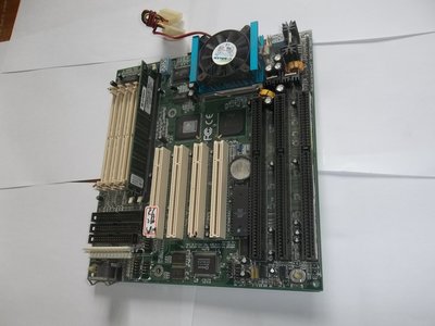 K6-266,CPU+INTEL主機板+128M記憶體,3組ISA,4組PCI,共9片