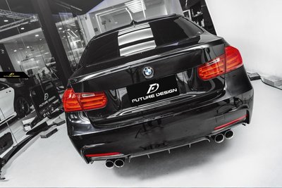 【政銓企業有限公司】BMW F30 F31 P款 高品質 抽真空 卡夢 後下巴 四出 後中包 免費安裝 MTECH 專用