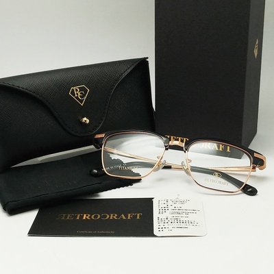 [恆源眼鏡] RETROCRAFT  RC 1011BLK 光學眼鏡 義大利製 細膩鈦合金工藝 復古時尚 超值優惠